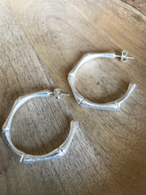 Bamboo Hoops - silver