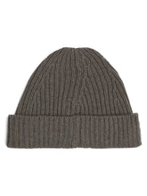 RICK OWENS SS25 HOLLYWOOD WOOL RIBBED BEANIE IN DUST